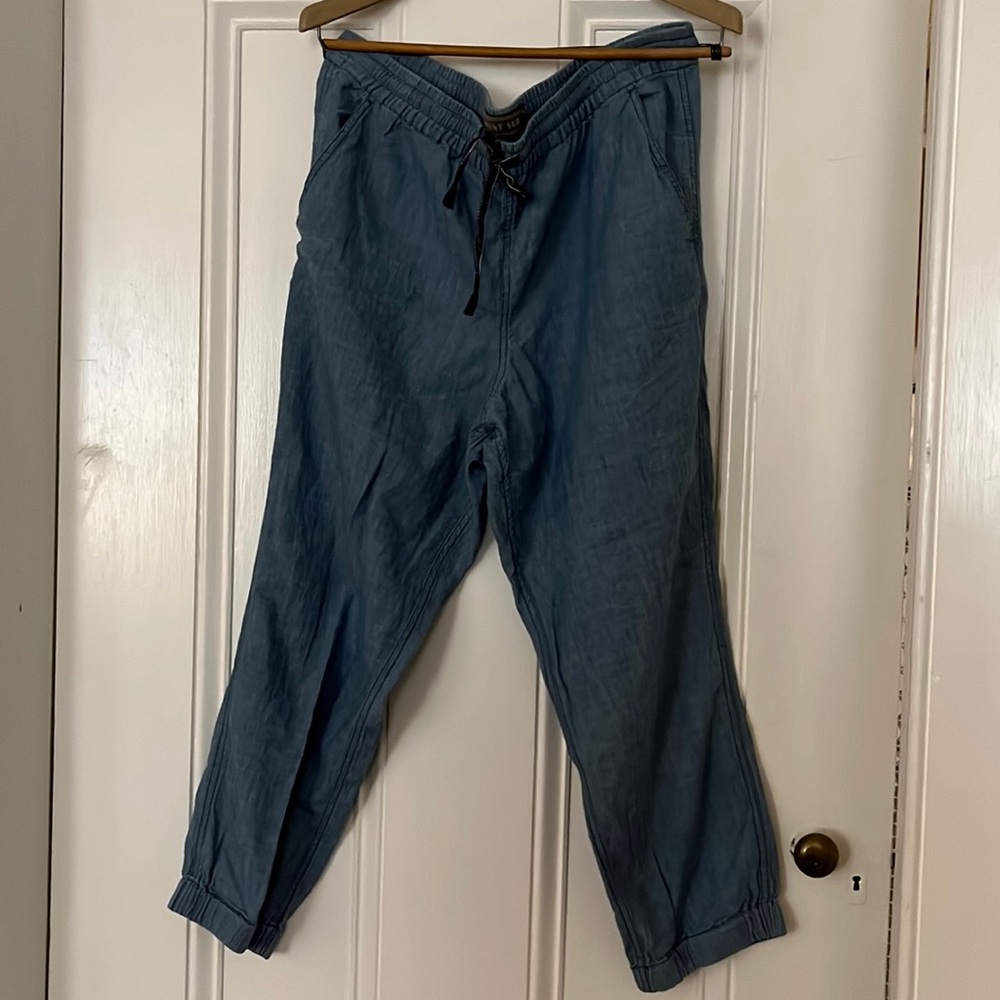 Point Sur Chambray Light Denim Joggers size 14